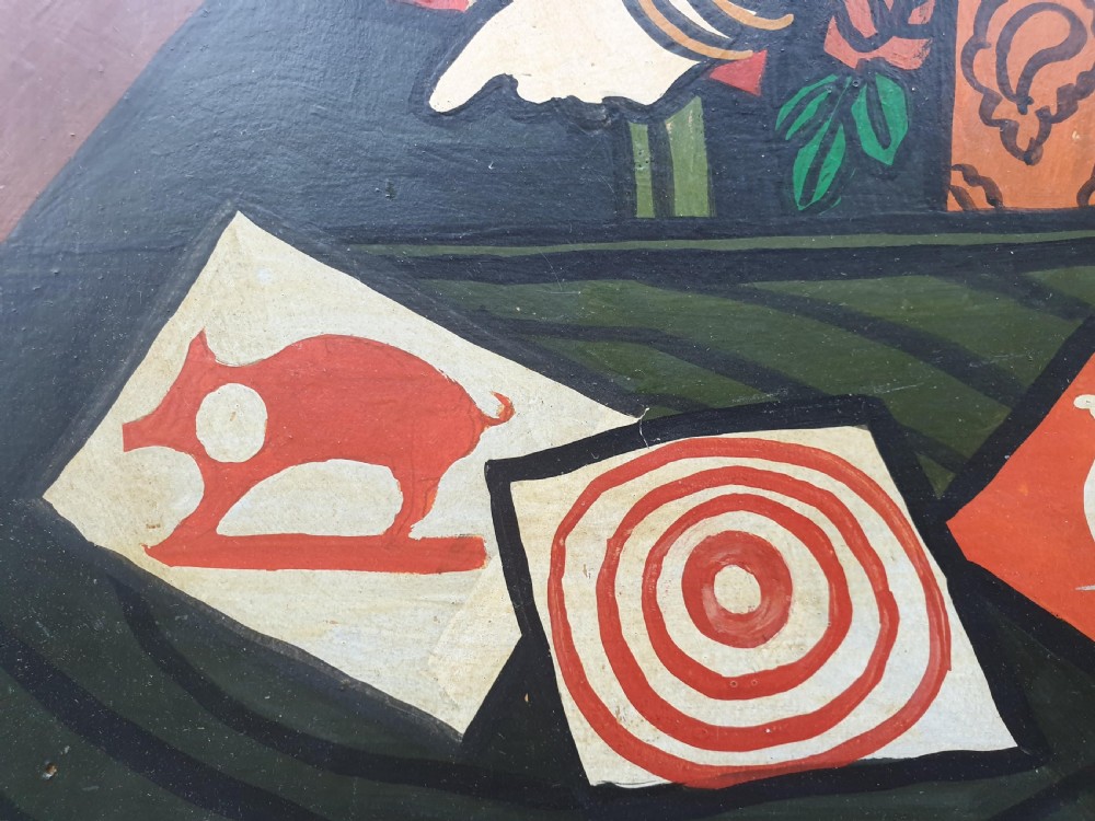 Molly Moss Signed Original 20th Century Pop Art Oil Painting Shooting Gallery View IX