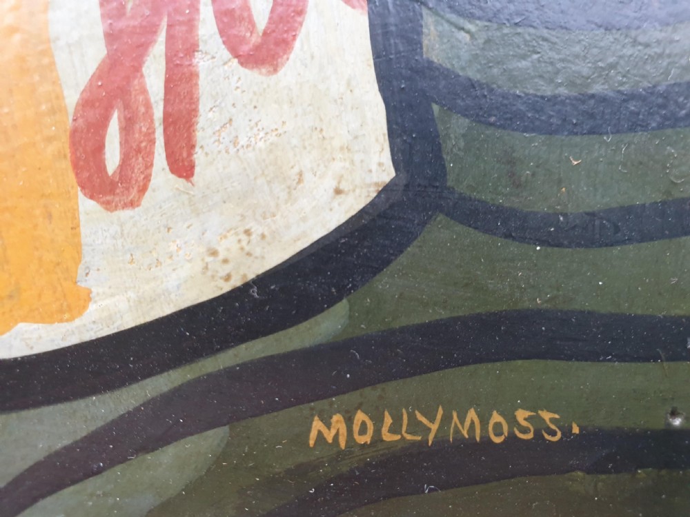 Molly Moss Signed Original 20th Century Pop Art Oil Painting Shooting Gallery View X