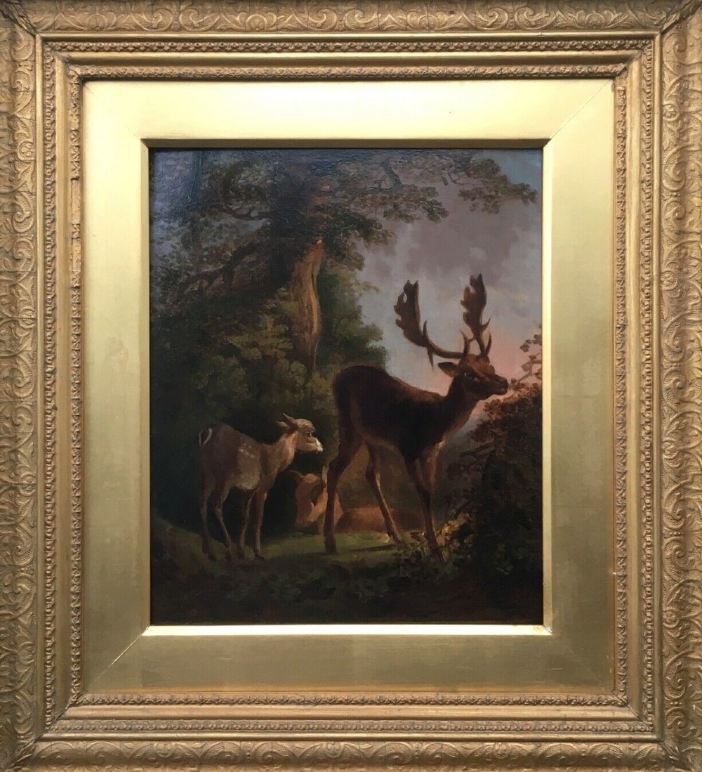Sawrey Gilpin RA 1733-1807, Deer & Fawn Original Oil Painting Bonhams Provenance