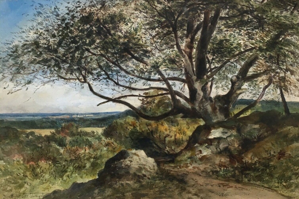 Henry John Sylvester Stannard RBA Signed Watercolour Painting The Old Bridle Way