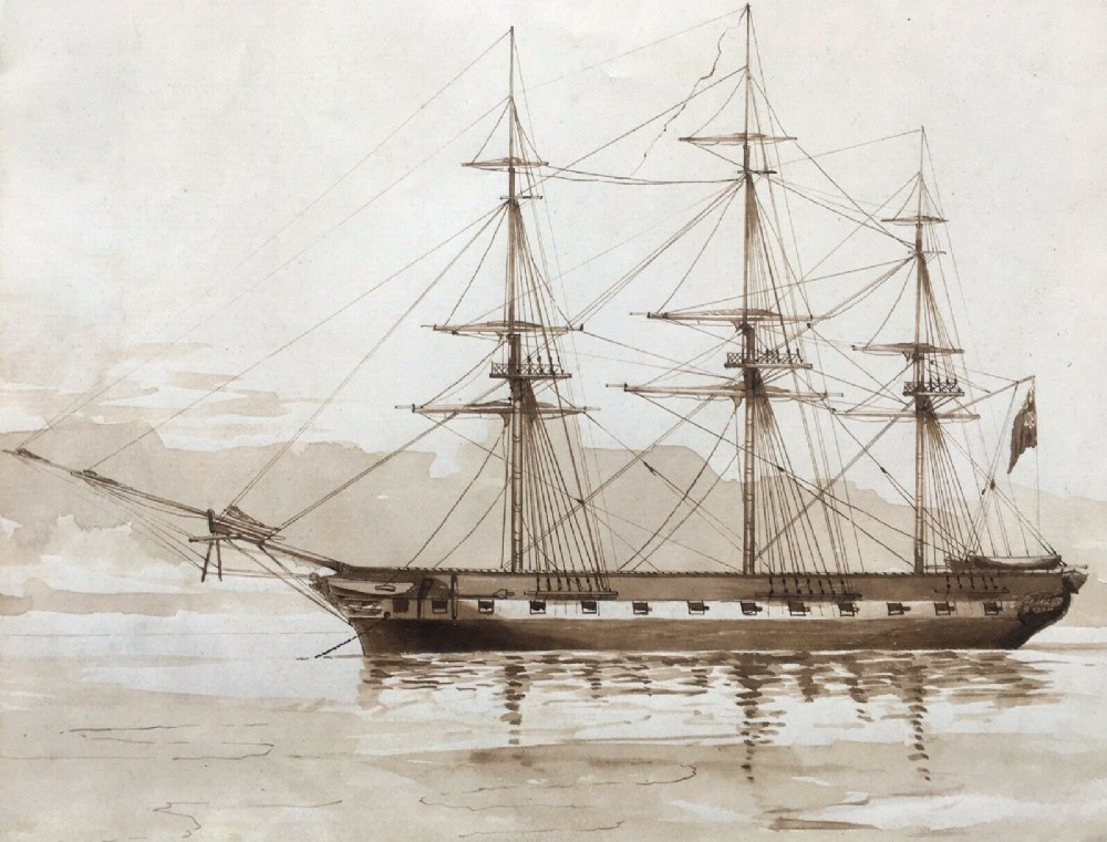 Attributed to John Ward of Hull Grisaille Watercolour 