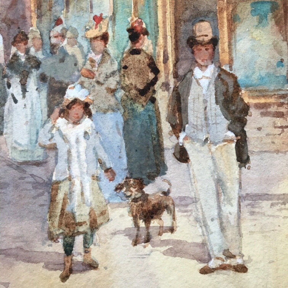 Frank Rousse Original Antique English Watercolour Painting Newborough ...