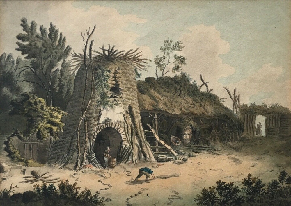 English School c1840 Antique Original Watercolour Painting 