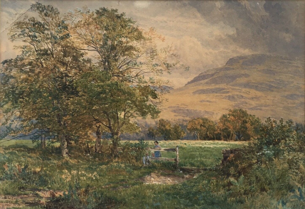 Henry J Holding 1866 Signed Watercolour Painting Betws y Coed North Wales