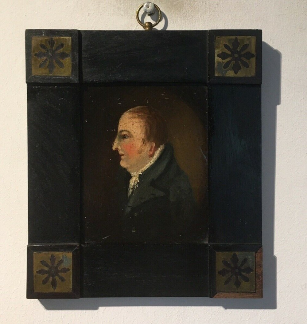Original Antique Oil Painting Portrait of Gentleman Whickham Parish Clerk 