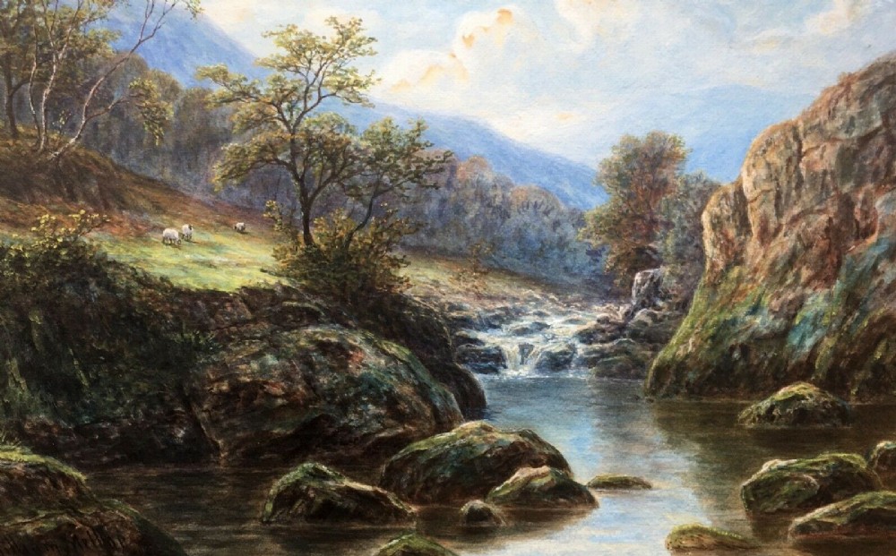 WILLIAM MELLOR Signed Original Antique Watercolour Painting 