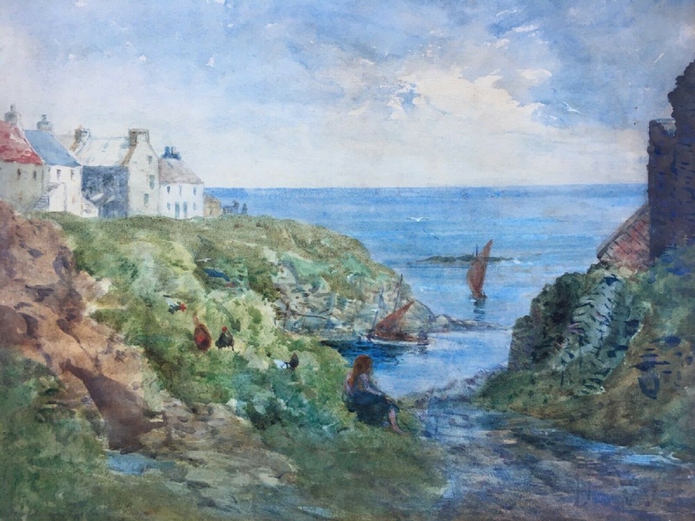 J A HENDERSON TARBET Signed Original Antique Painting 