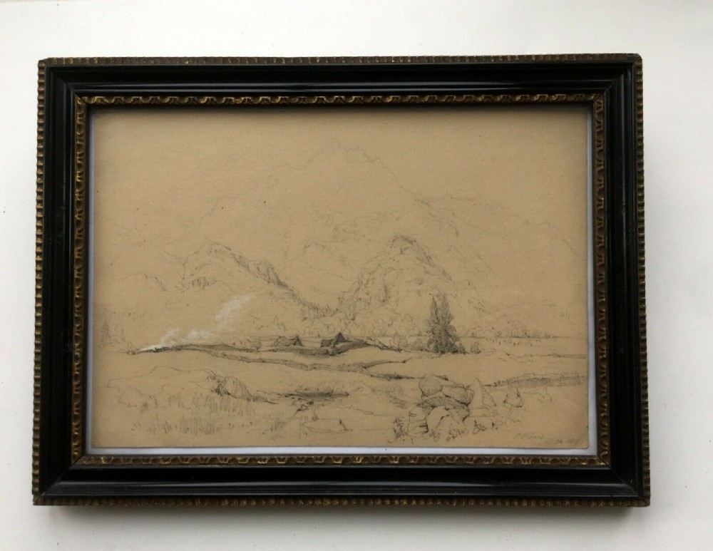 JMW TURNER Original Pencil Sketch PRIVATE COLLECTION PROVENANCE near St Fillans Scotland