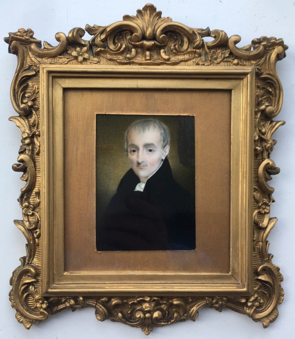 ENGLISH SCHOOL Original Framed Antique Oil Painting Portrait Study of Gentleman