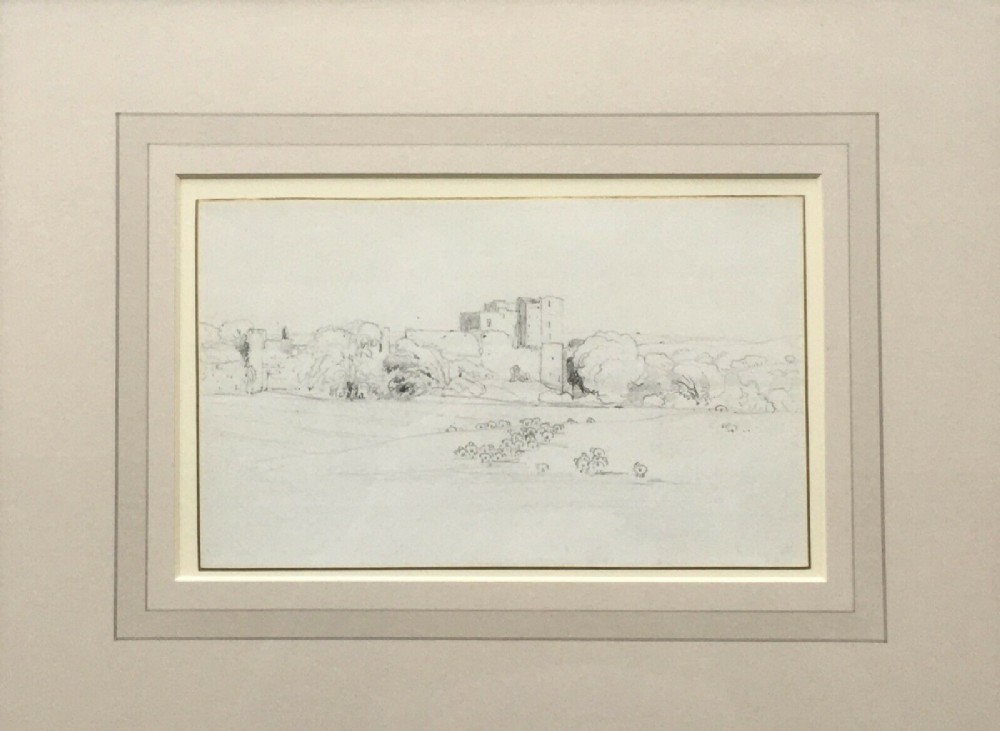 Rev. James Bulwer (1794 -1879) Original 19th Century English Antique Drawing of Saltwood Castle Kent