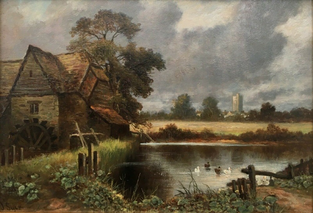 JOHN SYER Signed Original Antique Oil Painting 