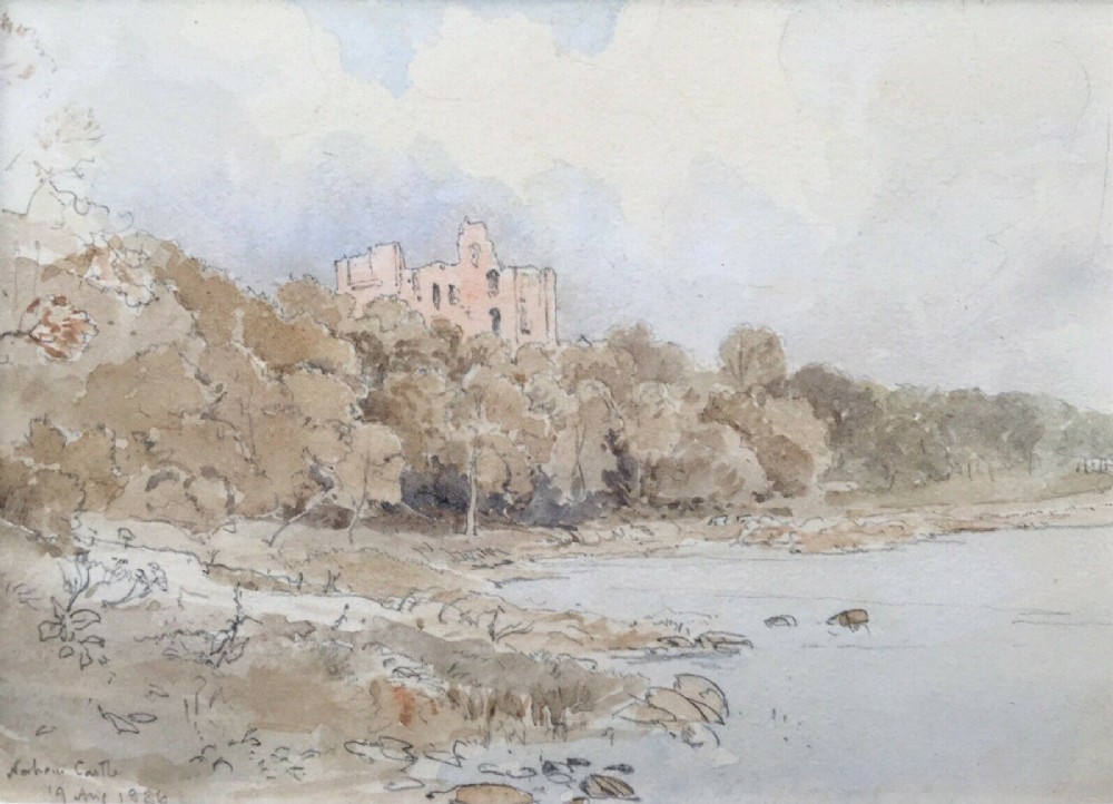 Attributed MYLES BIRKET FOSTER, Norham Castle, Original Antique Watercolour