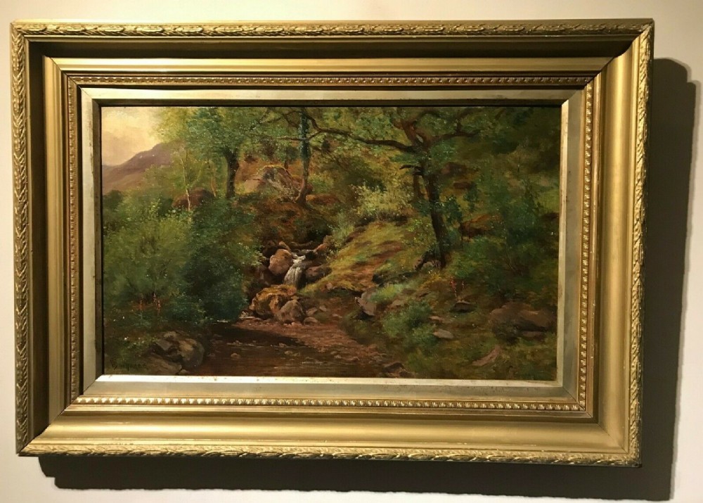 Peter Buchanan Original Antique Oil Painting Gellilydan stream Snowdonia N Wales