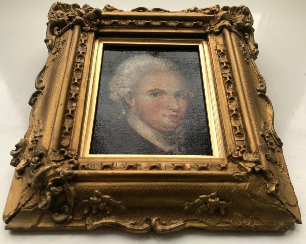 Regency Portrait Original Antique Oil Painting On Canvas Laid On Board ...