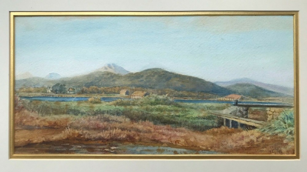 Waller Hugh Paton RSA RSW 1882 Signed Original 19th Century Antique Watercolour Painting Scottish Highland Landscape 