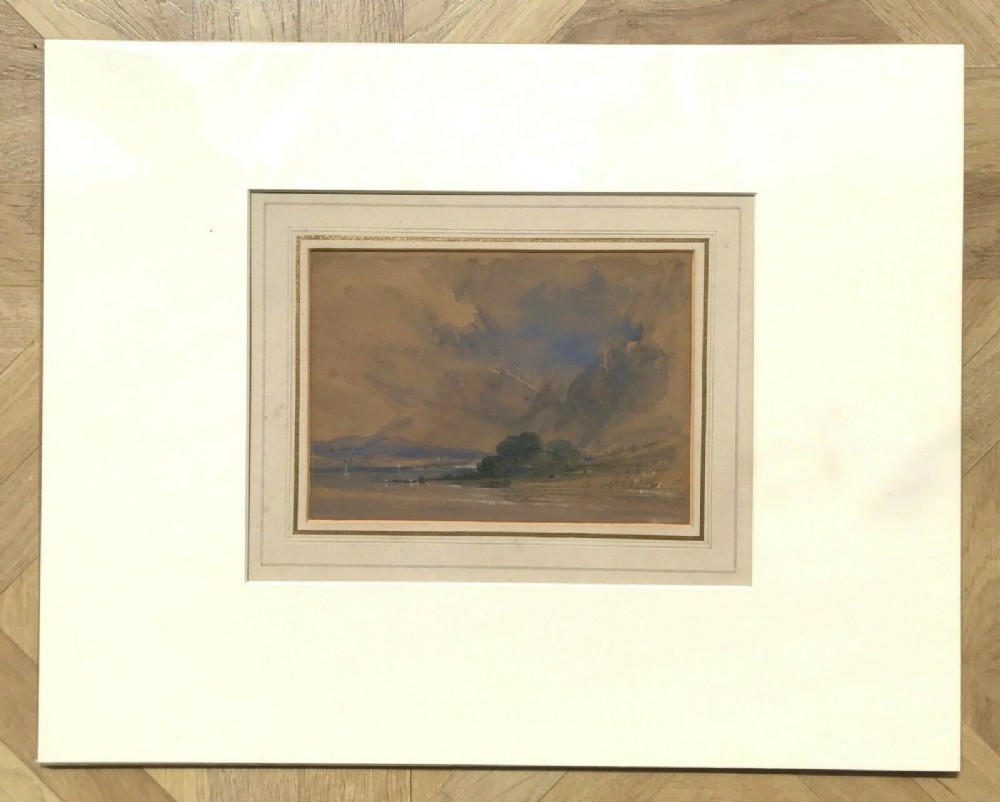 Attrib. James Holland Original Antique Watercolour Painting English Landscape