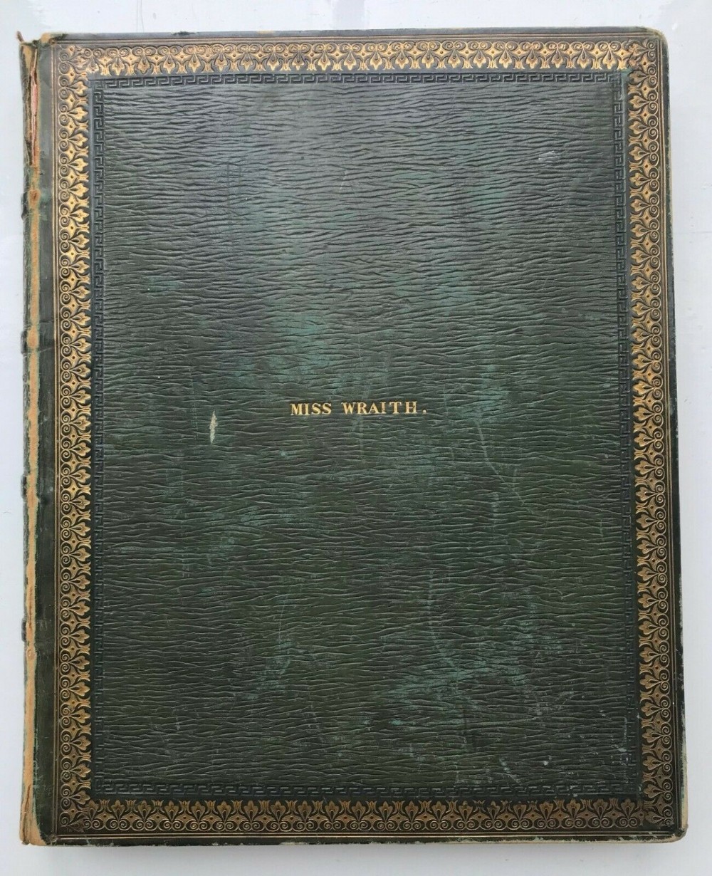 Early 19th Century Antique Keepsake Book with Original Watercolour Paintings Pencil Sketches Poems & Verses