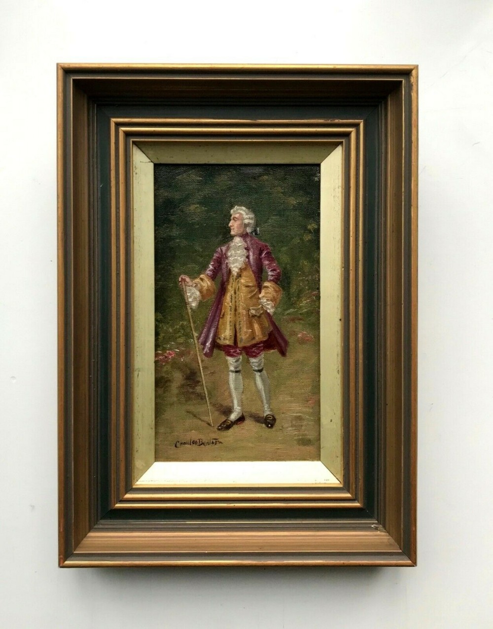 Charles Beatson Antique Original Oil Painting, Portrait of a Regency Courtier