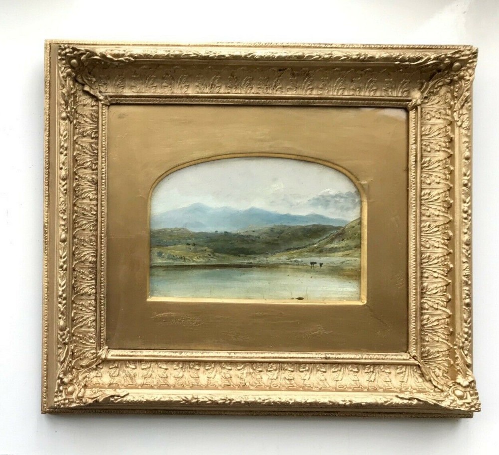 Circle of Clarence Henry Roe Highland Loch Scene Original 19th Century Antique Oil Painting Scottish Landscape