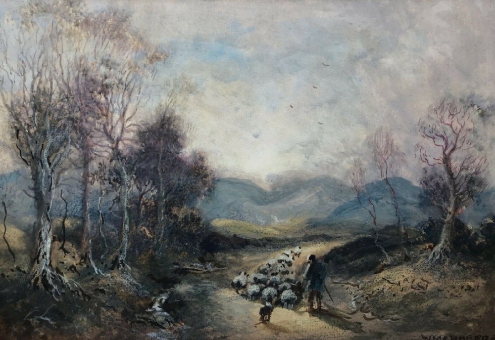 William Manners Signed Original 19th Century English Antique Watercolour Painting Dales Westmoreland Landscape