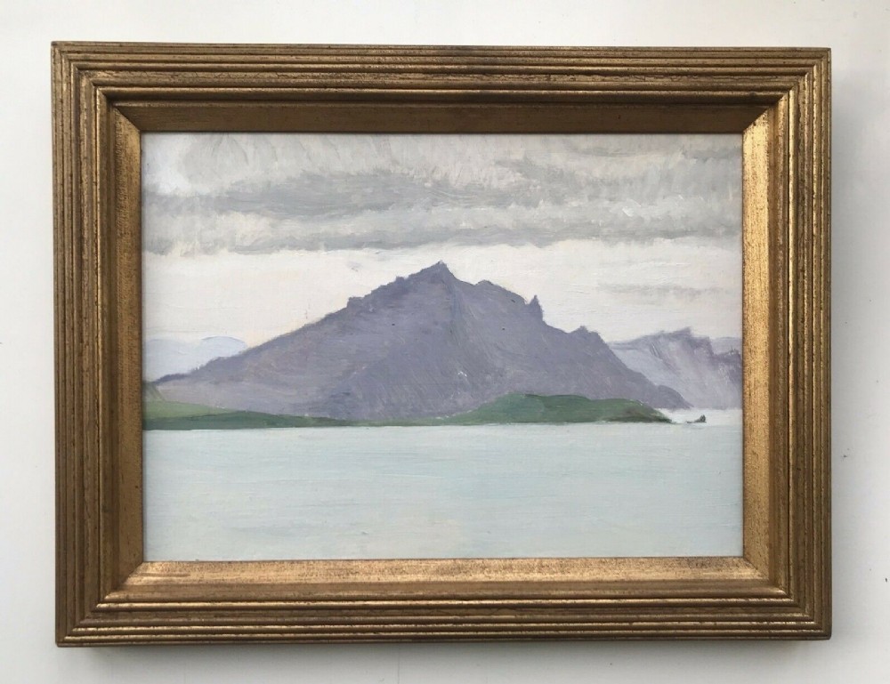 Frances Watt (Scottish) Original Oil Painting 'Cliffs of Portree' Isle of Skye Scotland Landscape