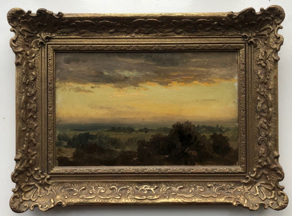 Robert Gallon 1883 Signed Original 19th Century Antique Oil Painting on Board from Barnard Castle, Durham English Landscape
