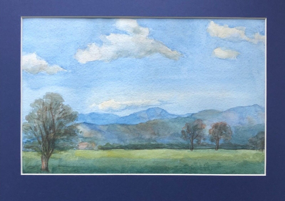 Olive Higginbottom Antique Original Watercolour Painting Yorkshire Landscape 3