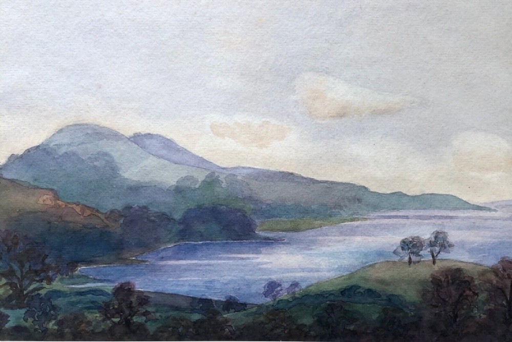 Olive Higginbottom Antique Original Watercolour Painting Yorkshire Landscape 1