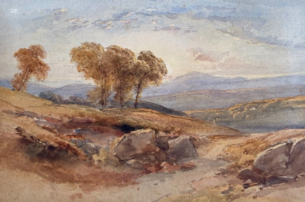 Attributed to Thomas Miles Richardson II Original 19th Century Antique Watercolour Painting Landscape Study