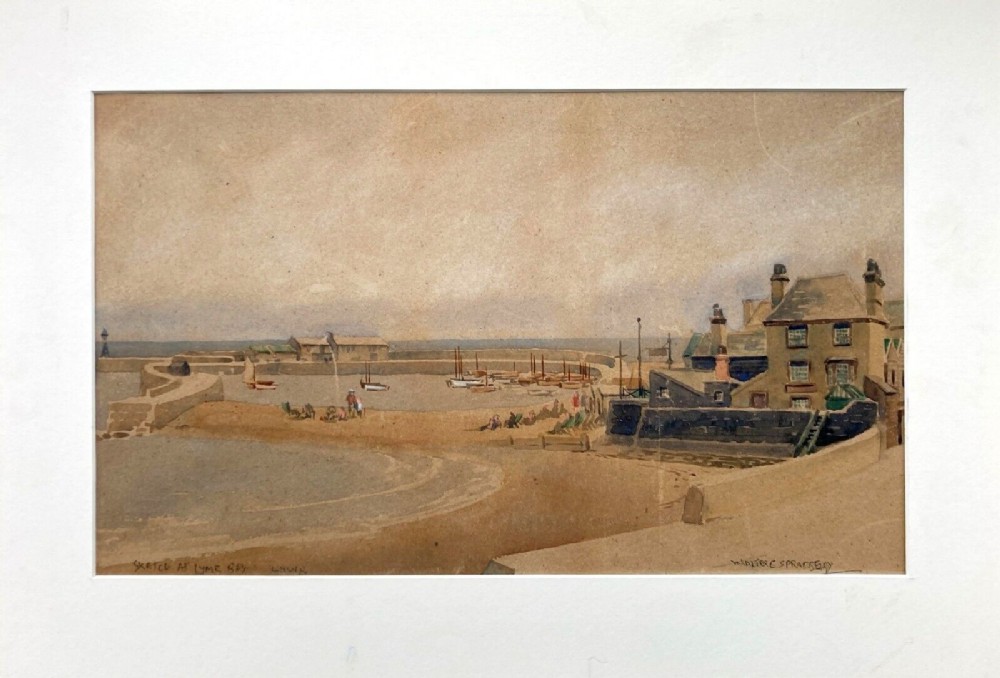 Walter Spradbery Signed Original Pencil and Watercolour Sketch Painting 