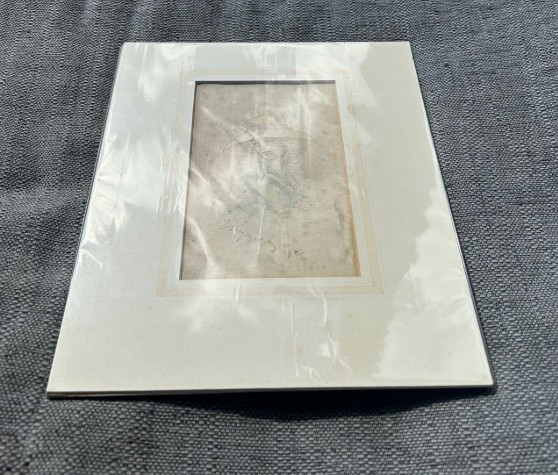 Attributed to Sir Joshua Reynolds Original mid 18th Century Antique Signed Watercolour Painting wash Sketch of a Young Lady wearing a Feather Hat View XIV