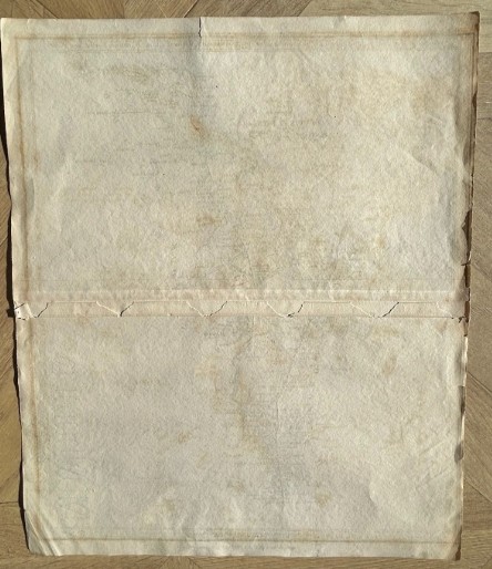 A hand-coloured Georgian engraved road map showing routes through Cambridgeshire and Norfolk printed on cream paper. View VII