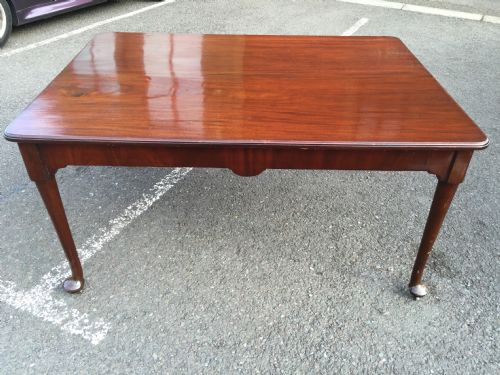 A GOOD 19TH C MAHOGANY GEORGIAN STYLE DINING OR CENTER TABLE - ADDITIONAL PHOTO 2