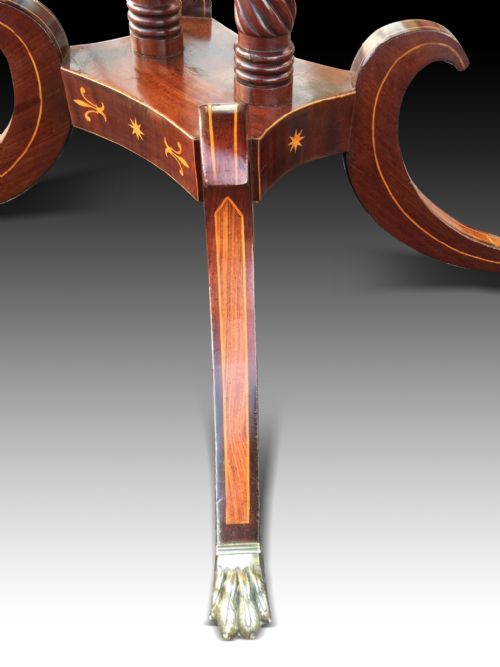 FINE REGENCY MAHOGANY AND INLAID CARD TABLE - ADDITIONAL PHOTO 1