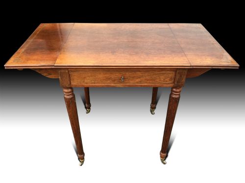 superb quality regency rosewood brass inlaid dropleaf table - CATEGORY: ANTIQUE TABLES - DATED 1800