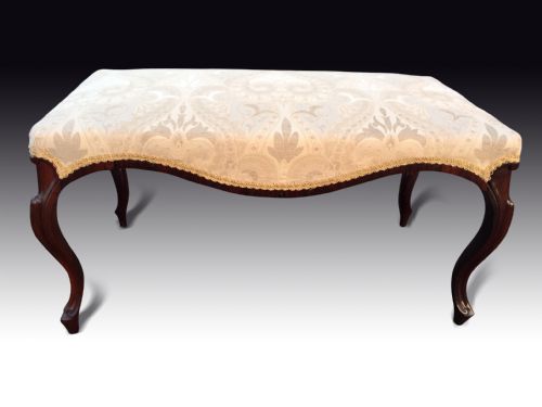 a fine early victorian rosewood stool - CATEGORY: ANTIQUE STOOLS - DATED VICTORIAN