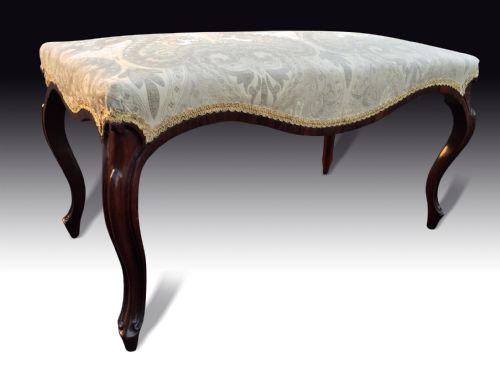 A FINE EARLY VICTORIAN ROSEWOOD STOOL - ADDITIONAL PHOTO 1