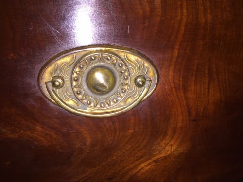 REGENCY MAHOGANY BOWFRONT CHEST OF DRAWERS - ADDITIONAL PHOTO 5