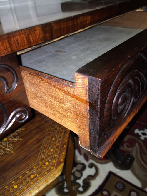 WILLIAM IV ROSEWOOD LIBRARY TABLE - ADDITIONAL PHOTO 5