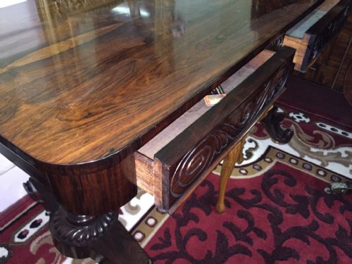 WILLIAM IV ROSEWOOD LIBRARY TABLE - ADDITIONAL PHOTO 6