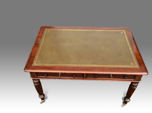 A FINE WILLIAM IV MAHOGANY WRITING TABLE - ADDITIONAL PHOTO 4