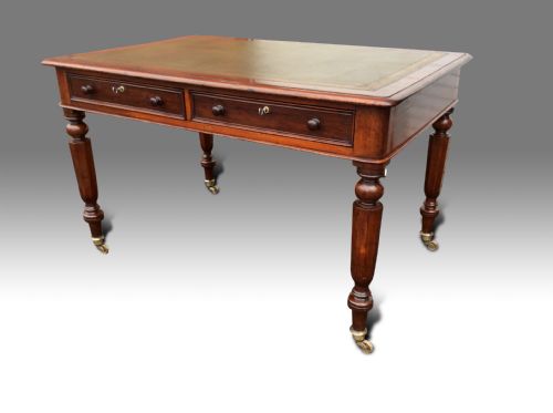 A FINE WILLIAM IV MAHOGANY WRITING TABLE - ADDITIONAL PHOTO 6