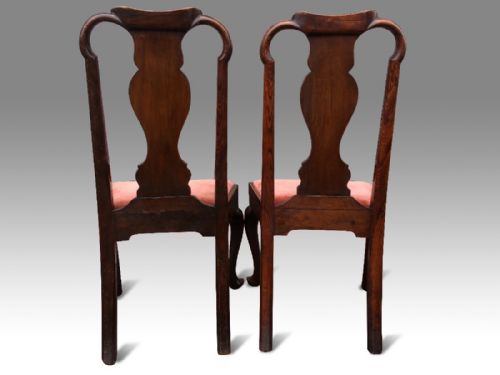 A SUPERB PAIR OF IRISH EARLY 18TH C WALNUT AND MARQUETRY SIDE CHAIRS - ADDITIONAL PHOTO 2