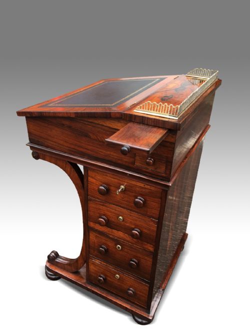 a superb regency rosewood davenport - CATEGORY: ANTIQUE DESKS - DATED REGENCY