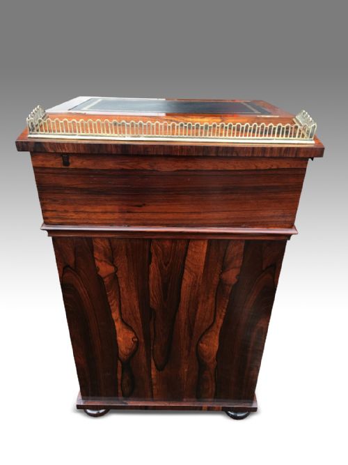 A SUPERB REGENCY ROSEWOOD DAVENPORT - ADDITIONAL PHOTO 4