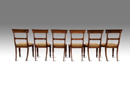 FINE 6 OF SIX WILLIAM IV MAHOGANY DINING CHAIRS - ADDITIONAL PHOTO 4