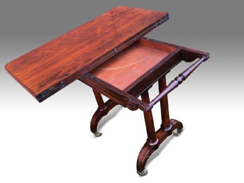 A FINE REGENCY ROSEWOOD CARD OR GAMES TABLE - ADDITIONAL PHOTO 2