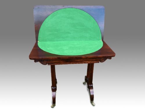 A FINE REGENCY ROSEWOOD CARD OR GAMES TABLE - ADDITIONAL PHOTO 3