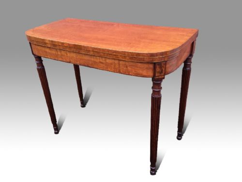 A FINE GEORGE III MAHOGANY TOL CARD TABLE - ADDITIONAL PHOTO 1