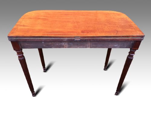 A FINE GEORGE III MAHOGANY TOL CARD TABLE - ADDITIONAL PHOTO 2
